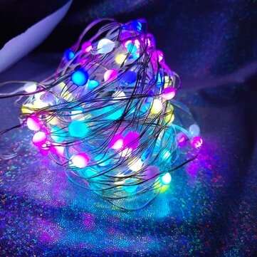 10M 33FT Built-in IC Individual Control USB RGB LED String Light + 12 Modes Remote Control for Chris