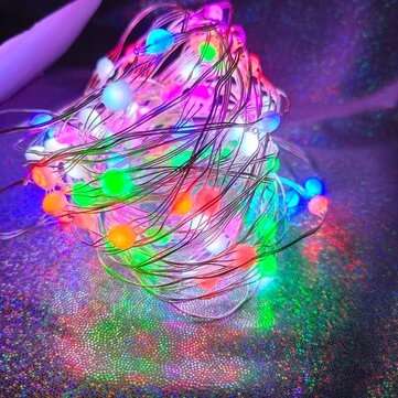 10M 33FT Built-in IC Individual Control USB RGB LED String Light + 12 Modes Remote Control for Chris