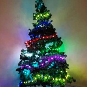 10M 33FT Built-in IC Individual Control USB RGB LED String Light + 12 Modes Remote Control for Chris