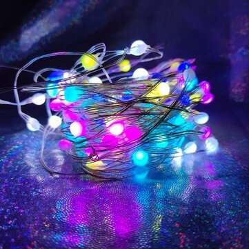 10M 33FT Built-in IC Individual Control USB RGB LED String Light + 12 Modes Remote Control for Chris