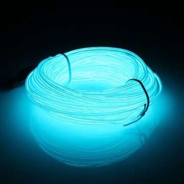 10M EL LED Flexible Soft Tube Wire Neon Glow Car Rope Strip Light Xmas Decor DC12V (COLOR.: ICEBLUE)