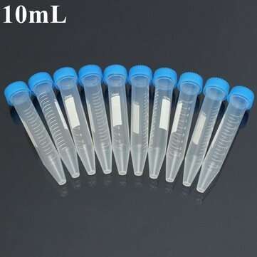 10ml 15mL Graduated Plastic Eppendorf Centrifuge Tube Vial With Screw Cap (CAPACITY: 10ML)