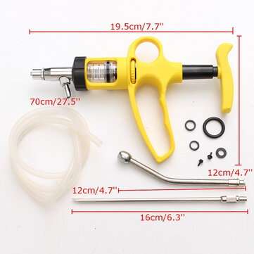 10ml Continuous Injection Self Refill Vaccinator Poultry Syringe