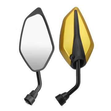 10MM Motorcycle Handlebar Rearview Side Mirrors DIY (COLOR: GOLD)