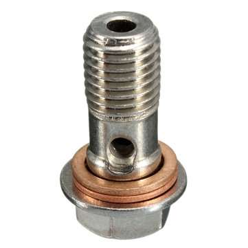 10mm M10x1.25 Chrome Banjo Bolt Brake Caliper Master Cylinder Fitting