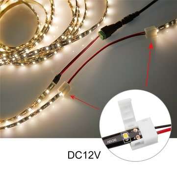 10MM RGB 3528 5050 4Pin LED Strip Light Connector Kit PCB Ribbon Cable PCB Clip Adapter Provides Mos