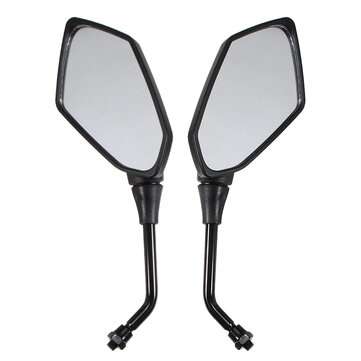 10mm Universal Diamond Motorcycle Black Rear View Mirror