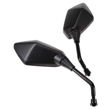 10mm Universal Diamond Motorcycle Black Rear View Mirror