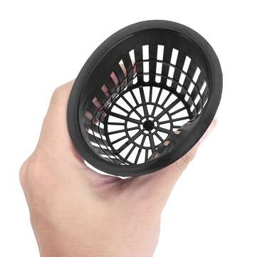 10Pcs  Black Mesh Net Hydroponic Aeroponic Flower Container Plant Grow Pot Cup Planting Baskets