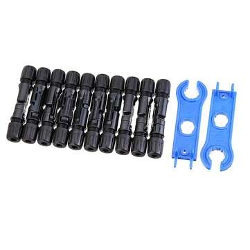 10pairs MC4 Connector+1pair Spanner Male Female 30A Cable Plug MC4 Connector Solar Panel Branch Seri