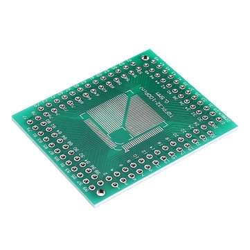 10PCS  QFP/TQFP/FQFP/LQFP64 TQFP100 to DIP Adapter PCB 0.8/0.5mm Converter PCB Board DIP Pin Pitch C