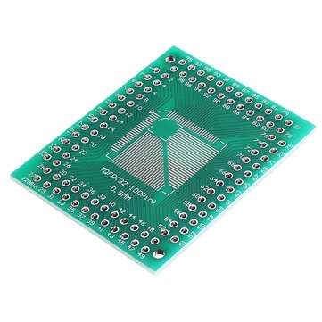 10PCS  QFP/TQFP/FQFP/LQFP64 TQFP100 to DIP Adapter PCB 0.8/0.5mm Converter PCB Board DIP Pin Pitch C