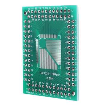 10PCS  QFP/TQFP/FQFP/LQFP64 TQFP100 to DIP Adapter PCB 0.8/0.5mm Converter PCB Board DIP Pin Pitch C