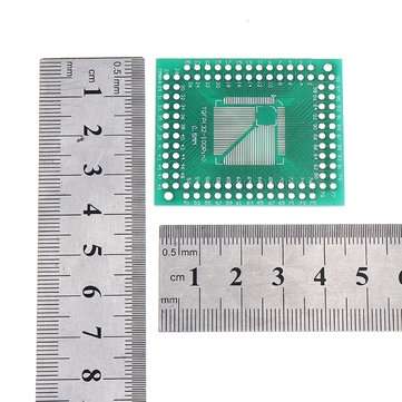 10PCS  QFP/TQFP/FQFP/LQFP64 TQFP100 to DIP Adapter PCB 0.8/0.5mm Converter PCB Board DIP Pin Pitch C
