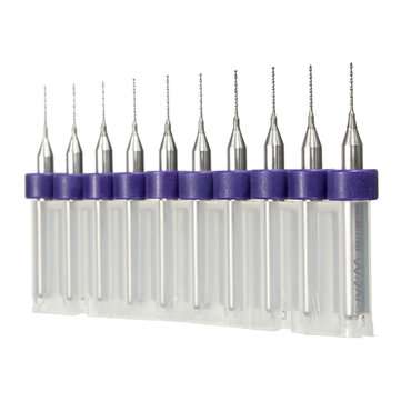 10pcs 0.5mm Mini PCB Drill Bits For CNC Print Circuit Board Tungsten Steel