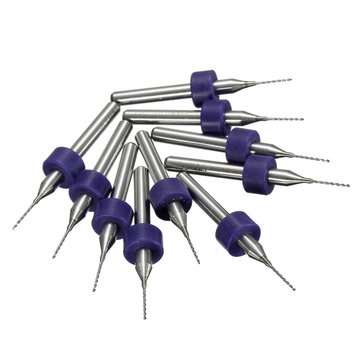 10pcs 0.5mm Mini PCB Drill Bits For CNC Print Circuit Board Tungsten Steel