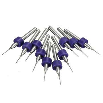 10pcs 0.5mm Mini PCB Drill Bits For CNC Print Circuit Board Tungsten Steel