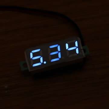 10pcs 0.28 Inch Two-wire 2.5-30V Digital Blue Display DC Voltmeter Adjustable Voltage Meter