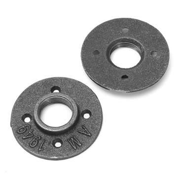10pcs 1 Inch DIY Malleable Threaded Floor Flange Iron Pipe Fittings Wall Mounted