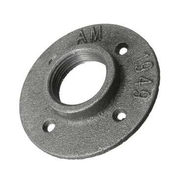 10pcs 1/2 Inch Malleable Iron Floor Flange Steel Iron Pipe Fitting Wall Mount