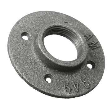 10pcs 1/2 Inch Malleable Iron Floor Flange Steel Iron Pipe Fitting Wall Mount