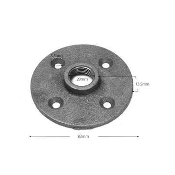 10pcs 1/2 Inch Malleable Iron Floor Flange Steel Iron Pipe Fitting Wall Mount