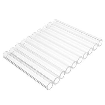 10Pcs 100mm OD 12mm 3mm Thick Wall Borosilicate Glass Blowing Tube