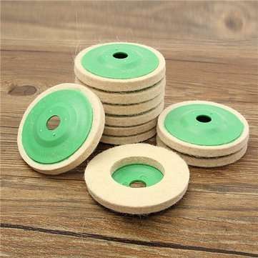 10pcs 100mm Round Wool Buffing Polishing Wheel Felt Pad Buffer Discs