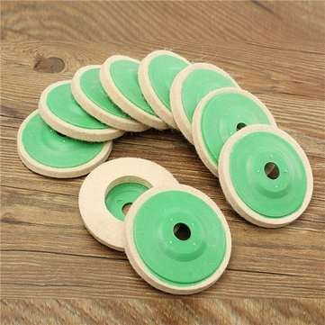 10pcs 100mm Round Wool Buffing Polishing Wheel Felt Pad Buffer Discs