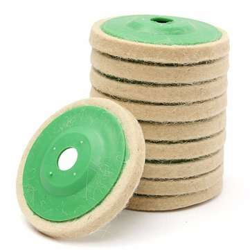 10pcs 100mm Round Wool Buffing Polishing Wheel Felt Pad Buffer Discs