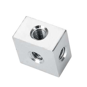 10PCS 10x10x6 Six-Sided Fixed Block Copper Nut DIY Shell Accessories Copper Nickel-Plated Connection