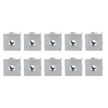 10PCS 10x10x6 Six-Sided Fixed Block Copper Nut DIY Shell Accessories Copper Nickel-Plated Connection