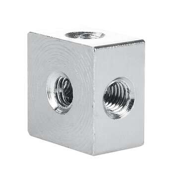 10PCS 10x10x6 Six-Sided Fixed Block Copper Nut DIY Shell Accessories Copper Nickel-Plated Connection
