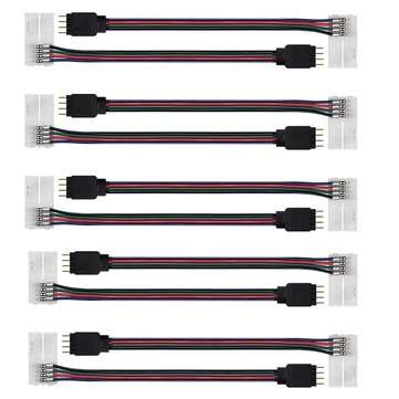 10PCS 10MM 4 Pin Female Or Male Cable Extension Connectors Wire to P... (CONNECTOR: FEMALECONNECTOR)
