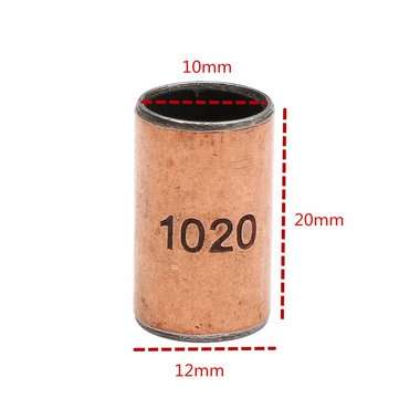10pcs 10x12x20mm Ball Bearing Bushing Copper Alloy Bearing Bushing