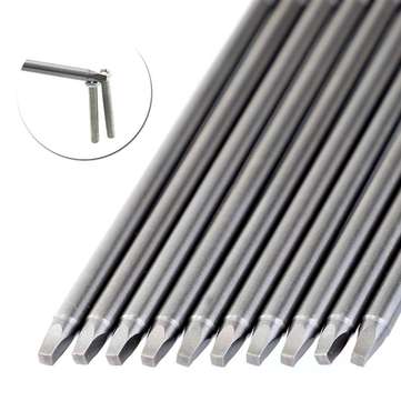 10pcs 150mm SQ2 Square Driver Bit Screwdriver Bits Set S2 Steel 1/4 Inch Hex Shank Magnetic For Pock
