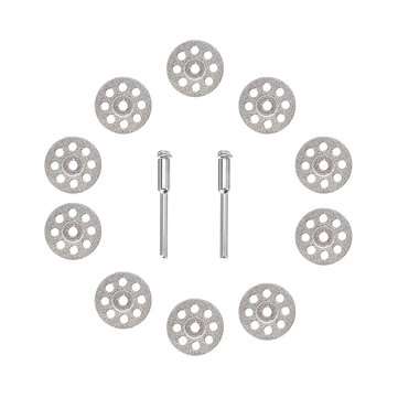 10pcs 22-30mm Diamond Coated Saw Blade 9 Holes Double Sided Diamond Cutting Discs ... (SIZE 3: 20MM)