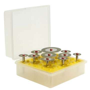 10pcs 16-40mm Diamond Cutting Disc Set Mini Drills Cut Off Wheel Saw Blade For Rotary Tool