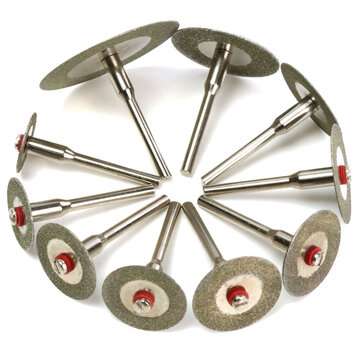10pcs 16-40mm Diamond Cutting Disc Set Mini Drills Cut Off Wheel Saw Blade For Rotary Tool