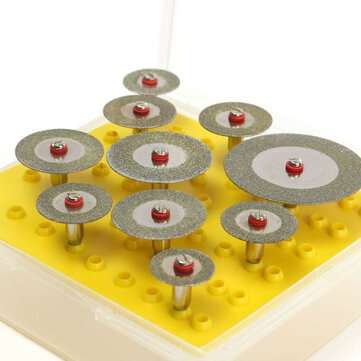 10pcs 16-40mm Diamond Cutting Disc Set Mini Drills Cut Off Wheel Saw Blade For Rotary Tool