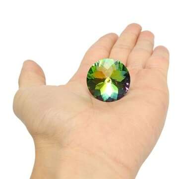 10Pcs 28mm Diamond Crystal Shape Glass Cabinet Knob Cupboard Drawer Pull Handle