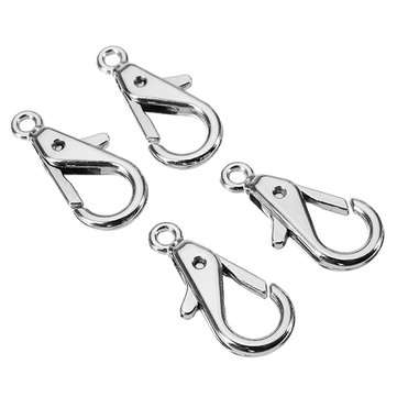 10Pcs 23mm Silver Zinc Alloy Lobster Claw Clasp with 1.7mm Round Ring