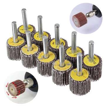 10pcs 25mm 40&80 Grit Flap Wheel Disc Set Sanding Drill Abrasive Sandpaper Polishing Tool
