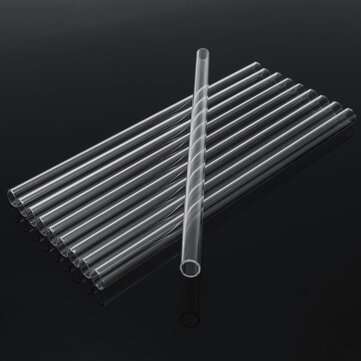 10Pcs 250mm OD 10mm 2.2mm Thick Wall Borosilicate Glass Blowing Tube
