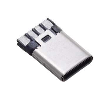 10PCS 3.1 Type-C Male USB 8Pin Welding Wire Type Double-Sided Welding Wire Charging Plug Connector