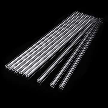 10Pcs 300x7x1mm Length 300mm OD 7mm 1mm Thick Wall Borosilicate Glass Blowing Tube Lab Factory Schoo
