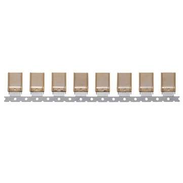 10PCS 3.1 TYPE-C Stretch Male Shell Full Gold-Plated 1U 24P Double-Sided Splint 0.9 Card Hook Foot L