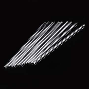 10Pcs 300mm OD 7mm 1.5mm Thick Wall Borosilicate Glass Blowing Tube Lab Tubing