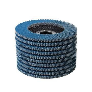10Pcs 4 Inch Sanding Flap Discs Frosted Sheet Blue Sand 100 Type Louvre Polishing Wheel
