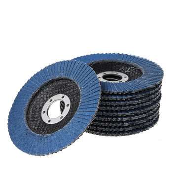 10Pcs 4 Inch Sanding Flap Discs Frosted Sheet Blue Sand 100 Type Louvre Polishing Wheel
